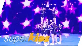 Cheer Academy German Peewees Acrobatic Cheerleading  Superkids [upl. by Kcirdec]