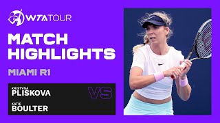 Kristyna Pliskova vs Katie Boulter  2021 Miami Round 1  WTA Match Highlights [upl. by Andrea853]