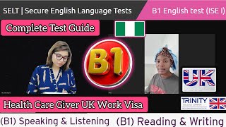 Full B1 Speaking amp Listening Skilled Worker Visa  ISE 1 Trinity College London [upl. by Ternan]