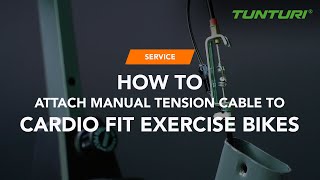 HOW TO  Attach Manual Tension Cable Cardio Fit Exercise Bikes  Tunturi Fitness [upl. by Akihc]