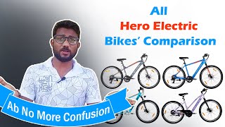 All Hero Lectro Electric Bicycles Comparison  Pick Your Best Hero Electric Bike  InfoTalk [upl. by Adnoyek]