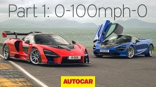 McLaren Senna vs 720S  Part 1 0100mph0  Autocar [upl. by Eitsirk]