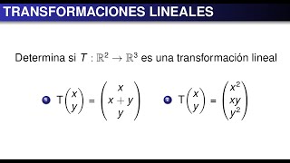 Transformaciones Lineales con ejemplos [upl. by Oderfodog]