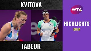 Petra Kvitova vs Ons Jabeur  2020 Doha Quarterfinal  WTA Highlights [upl. by Daniala]