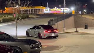 Insane Hellcat Redeye leaving gas station sound up🔊 [upl. by Htiekal]