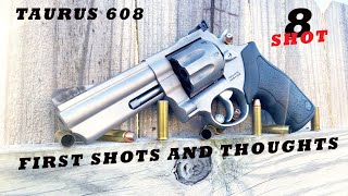 FIRST SHOTS AND THOUGHTS  TAURUS 608 8 SHOT 357 MAG 38 SPECIAL 4 INCH BARREL [upl. by North]