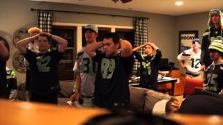 Super Bowl XLIX Seahawks Fans Reaction [upl. by Wilone]