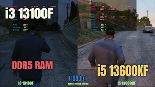 i3 13100f vs i5 13600k DDR5 RAM [upl. by Lambard]