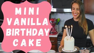 How To Make a Mini Vanilla Cake From Scratch 4 inch  CHELSWEETS [upl. by Asena941]