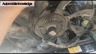 How to remove fan clutch assy without special tools rangerover sport v8 supercharged [upl. by Darnall86]