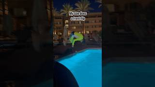 Son does a front flip in the pool 😱 [upl. by Yokum]