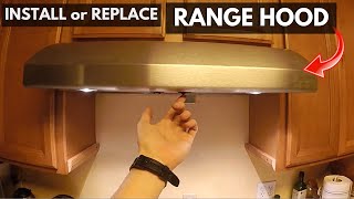 How To Install or Replace a Kitchen Range Hood Fan Jonny DIY [upl. by Wendolyn]