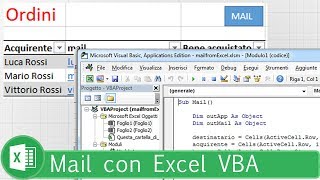 Tutorial excel 44  Creare mail da Excel Excel VBA [upl. by Hafler]