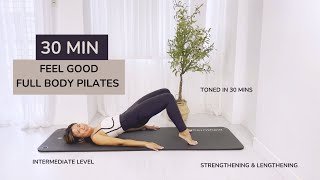 TONED in 30 MIN Full Body Pilates Workout  At Home Effective No Equipment [upl. by Sachi672]