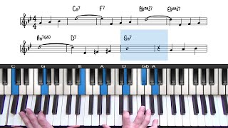 quotAutumn Leavesquot Jazz Piano Tutorial  Slow Explanations [upl. by Vicki]