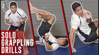 Solo Grappling Drills Wrestling amp BJJ Exercises at Home [upl. by Lenno641]