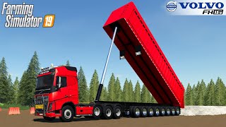 Heavy Hauling A Crashed Train  Farming Simulator 19 Contractor Jobs [upl. by Benedic]