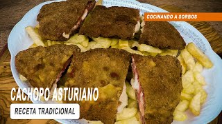 CACHOPO ASTURIANO FÁCIL EN CASA  te doy los trucos para un empanado perfecto [upl. by Tihw]