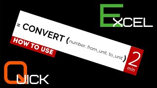 How to convert between IMPERIAL amp METRIC unit using CONVERT formula  Excel Basics [upl. by Adnuahs]