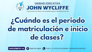 ¿Cuándo es el periodo de matriculación e inicio de clases  modalidad a distancia [upl. by Clemens]