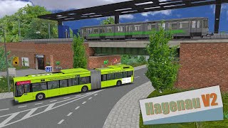 OMSI 2 Hagenau V2 im HybridGelenkbus 🚌  1239 [upl. by Thenna]