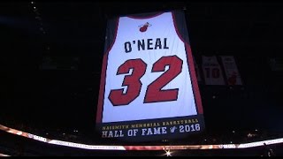 Heat Retire Shaqs 32  Full Ceremony  122216 [upl. by Asiluj]