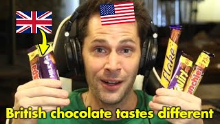 American Tries British Chocolate For the First Time [upl. by Steffy178]