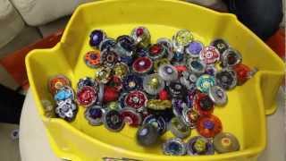 100 BEY COLLECTION Battle  Beyblade Marathon [upl. by Eserahs190]