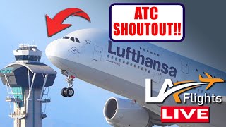 EPIC Lufthansa A380 SHINE THE LIGHT amp ATC SHOUT OUT [upl. by Yelekreb]