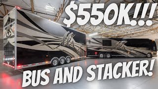 Prevost H3 45 Featherlite Coach and Stacker Trailer tour and test drive For Sale in Arizona [upl. by Seigel]