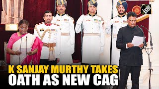 President Murmu administers oath to new CAG K Sanjay Murthy [upl. by Navac]