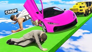 GTA 5 CHOP AND FROSTY DESTROY EACH OTHER IN CARS VS RUNNERS [upl. by Thaddeus]