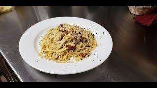 Spaghetti Carbonara  Cooking with Chef Nick [upl. by Anneliese]