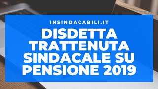 Revoca delega sindacale sulla pensione 2019 nuovo modulo online [upl. by Slaohcin]