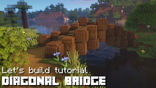 Minecraft Diagonal Bridge  Lets build tutorial [upl. by Sulohcin]