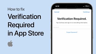 How To Fix Verification Required Error in App Store [upl. by Bob42]