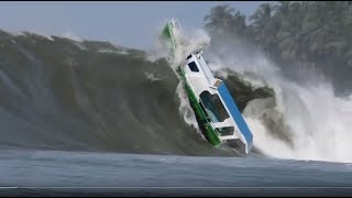 BOATS Caught Inside Massive Waves 2019 [upl. by Feliks]