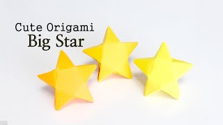 Cute origami I how to fold chubby large star [upl. by Theodore]