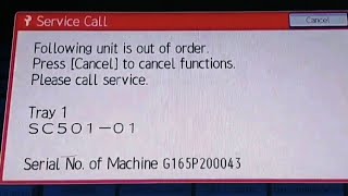 Ricoh How to reset SC50101 Ricoh MP 2554 how to fix error code SC50101 sc501 tray 1 [upl. by Aldarcy]