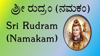 ಶ್ರೀ ರುದ್ರಂ ನಮಕಂ  Sri Rudram Namakam  Kannada Script  Yajur Veda  K Suresh [upl. by Ainoek]