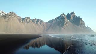 Stokksnes Vestrahorn Iceland Winter 2021 Drone Movie [upl. by Pulcheria]