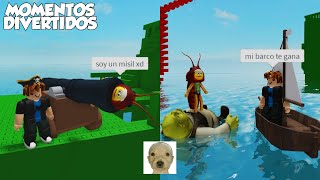 PELEA DE BARCOS MOMENTOS DIVERTIDOS ROBLOX PILFERING PIRATES [upl. by Tammany]