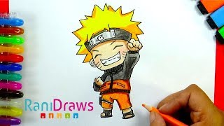 How to draw NARUTO chibi  Cómo dibujar a NARUTO chibi [upl. by Neelyhtak]