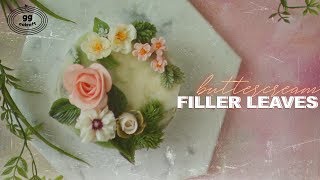 buttercream filler leaves Korean Buttercream Flowercake [upl. by Ennairol]