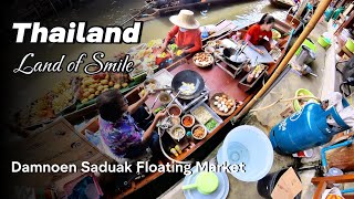 Damnoen Saduak Floating Market  Bangkok  Thailand [upl. by Hehre611]