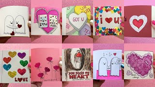 My 10 Cutest Valentines Day Flipbooks I cant stop making these [upl. by Rdnaskela]