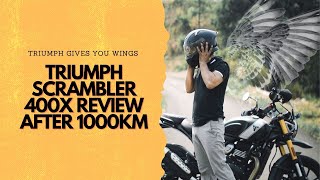 Triumph scrambler 400x review after 1000km [upl. by Faxon53]