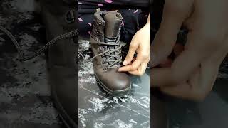 How to lace and tie trekking boots  Waterproof trekking shoes [upl. by Constantino564]