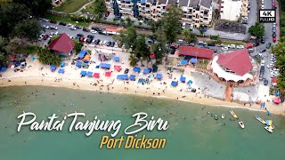 Pantai Tanjung Biru Port Dickson  Pantai Lagun Biru  Blue Lagoon Beach Port Dickson 4k Video [upl. by Haidabo]