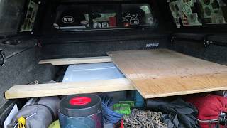 Truck Camping How I Built My Platform Bed SUPER EASY [upl. by Prevot]